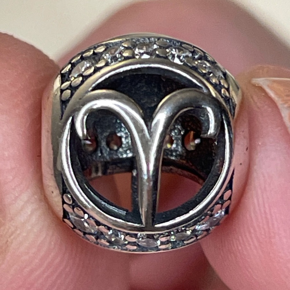 Bracelet Charm Aries Zodiac Sign Sterling Silver - Picture 3 of 9